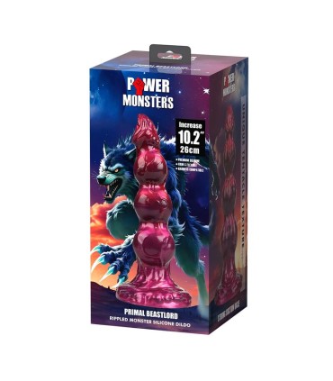 POWER MONSTERS PRIMAL BEASTLORD PINK TRANSLUCENT FANTASY SILICONE DILDO 26 CM O 5 CM