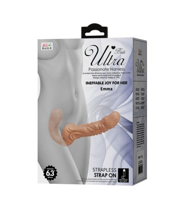 BAILE EMMA TEXTURED DOUBLE PENETRATION STRAP ON FLESH