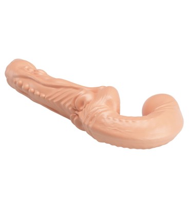 BAILE EMMA TEXTURED DOUBLE PENETRATION STRAP ON FLESH