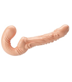 BAILE EMMA TEXTURED DOUBLE PENETRATION STRAP ON FLESH