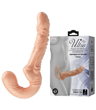 BAILE EMMA TEXTURED DOUBLE PENETRATION STRAP ON FLESH