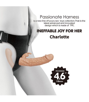 BAILE CHARLOTTE HOLLOW DOUBLE PENETRATION STRAP ON FLESH