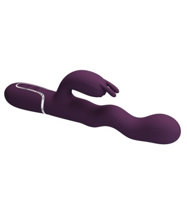 PRETTY LOVE LOURSEN RABBIT VIBRATOR WITH THRUSTING MOTION AND 7 VIBRATIONS USB RECHARGEABLE PURPLE