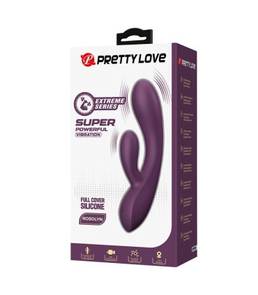 PRETTY LOVE ROSOLYN RECHARGEABLE RABBIT VIBRATOR 10 FUNCTIONS