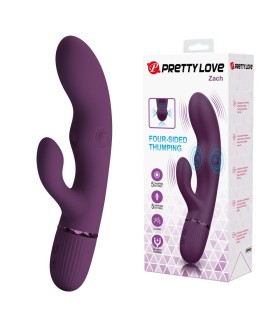 PRETTY LOVE ZACH RECHARGEABLE THRUSTING RABBIT VIBRATOR 55 FUNCTIONS