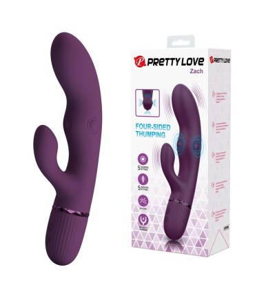 PRETTY LOVE ZACH RECHARGEABLE THRUSTING RABBIT VIBRATOR 55 FUNCTIONS