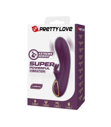 PRETTY LOVE LANDYN RECHARGEABLE RABBIT VIBRATOR 10 FUNCTIONS PURPLE