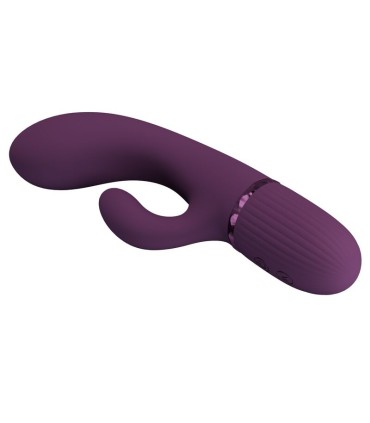 PRETTY LOVE MARGIE RECHARGEABLE RABBIT VIBRATOR 10 FUNCTIONS PURPLE