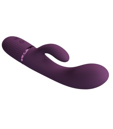 PRETTY LOVE MARGIE RECHARGEABLE RABBIT VIBRATOR 10 FUNCTIONS PURPLE
