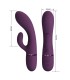 PRETTY LOVE MARGIE RECHARGEABLE RABBIT VIBRATOR 10 FUNCTIONS PURPLE