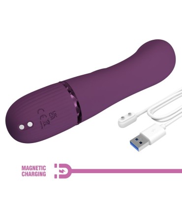 PRETTY LOVE MARGIE RECHARGEABLE RABBIT VIBRATOR 10 FUNCTIONS PURPLE