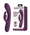 PRETTY LOVE - ROCCO RECHARGEABLE RABBIT VIBRATOR 10 FUNCTIONS PURPLE