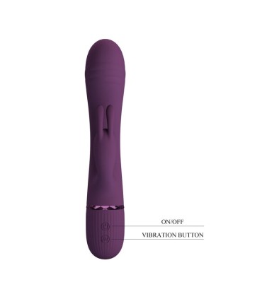 PRETTY LOVE ROCCO RECHARGEABLE RABBIT VIBRATOR 10 FUNCTIONS PURPLE