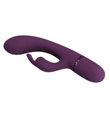 PRETTY LOVE ROCCO RECHARGEABLE RABBIT VIBRATOR 10 FUNCTIONS PURPLE