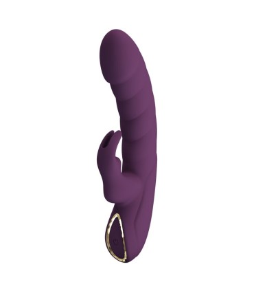 PRETTY LOVE HARPER RECHARGEABLE RABBIT VIBRATOR 10 FUNCTIONS PURPLE