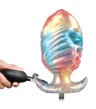 POWER MONSTERS EBON LEVIATHAN TRICOLOR INFLATABLE FANTASY ANAL PLUG 18 CM