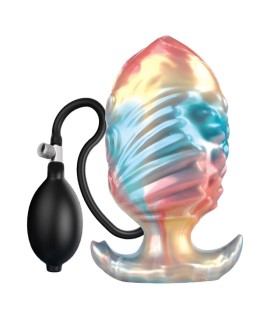 POWER MONSTERS EBON LEVIATHAN TRICOLOR INFLATABLE FANTASY ANAL PLUG 18 CM