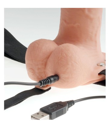 FETISH FANTASY SERIES ARNES AJUSTABLE PENE REALISTICO CON TESTICULOS RECARGABLE Y VIBRADOR 23 CM