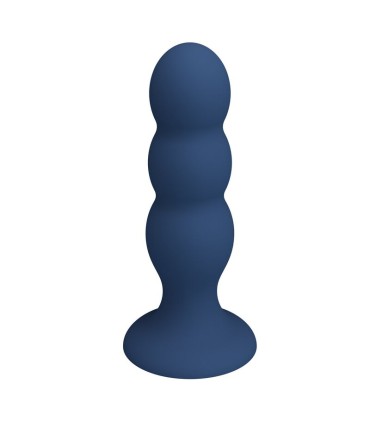 MR PLAY ANAL PLUG WITH METAL BALLS AND SUCTION CUP BLUE