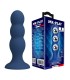 MR PLAY ANAL PLUG WITH METAL BALLS AND SUCTION CUP BLUE