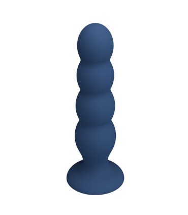 MR PLAY ANAL PLUG WITH 4 METAL BALLS AND SUCTION CUP BLUE