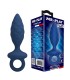 MR PLAY TEXTURED ANAL PLUG WITH RING BLUE M