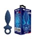 MR PLAY TEXTURED ANAL PLUG WITH RING BLUE S
