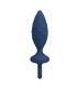 MR PLAY TEXTURED ANAL PLUG WITH RING BLUE S