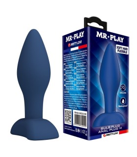MR PLAY TAPERED SILICONE ANAL PLUG BLUE M