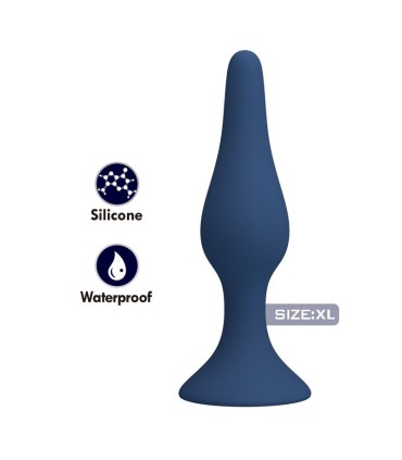 MR PLAY TAPERED SILICONE ANAL PLUG BLUE XL