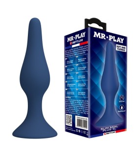 MR PLAY TAPERED SILICONE ANAL PLUG BLUE XL