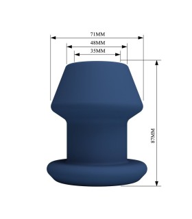 MR PLAY JACK BLUE SILICONE HOLLOW ANAL PLUG SIZE M