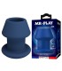 MR PLAY JACK BLUE SILICONE HOLLOW ANAL PLUG SIZE M
