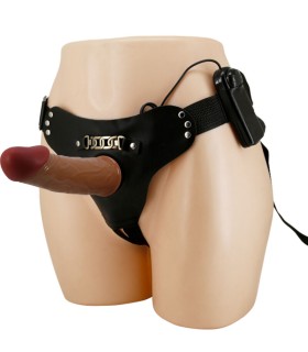 PRETTY LOVE STARKS HARNESS BRIEFS VIBRACION MULTI VELOCIDAD DILDO 175 CM MULATO