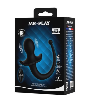 MR PLAY WIRELESS REMOTE CONTROL ANAL AND PERINEUM VIBRATOR BLACK