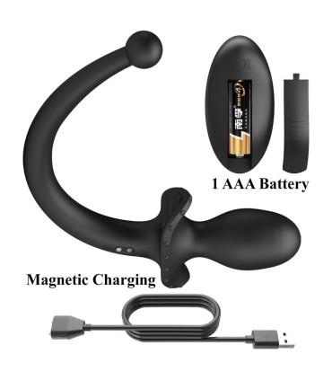 MR PLAY WIRELESS REMOTE CONTROL ANAL AND PERINEUM VIBRATOR BLACK