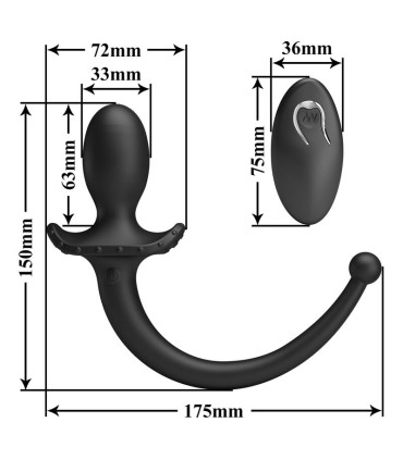 MR PLAY WIRELESS REMOTE CONTROL ANAL AND PERINEUM VIBRATOR BLACK