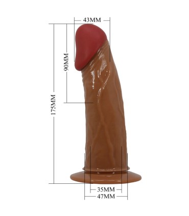 PRETTY LOVE STARKS HARNESS BRIEFS VIBRACION MULTI VELOCIDAD DILDO 175 CM MULATO