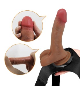 PRETTY LOVE HARNESS BRIEFS UNIVERSAL CON DILDO VIBRACION Y SQUIRTING 155 CM MULATO