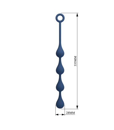 MR PLAY BLUE SILICONE ANAL BEADS SIZE M 33 CM