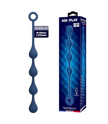 MR PLAY BLUE SILICONE ANAL BEADS SIZE M 33 CM