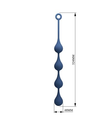 MR PLAY BLUE SILICONE ANAL BEADS SIZE XL 525 CM
