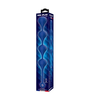 MR PLAY BLUE SILICONE ANAL BEADS SIZE XL 525 CM