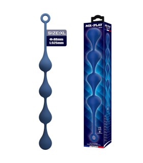MR PLAY BLUE SILICONE ANAL BEADS SIZE XL 525 CM
