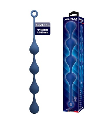 MR PLAY BLUE SILICONE ANAL BEADS SIZE XL 525 CM