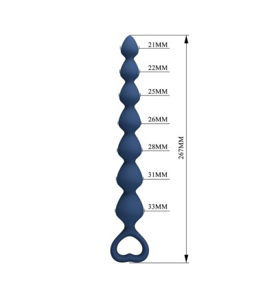 MR PLAY BLUE SILICONE ANAL BEADS ANAL PLUG 267 CM