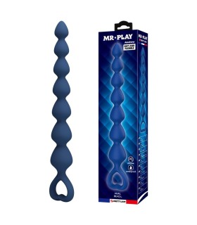 MR PLAY BLUE SILICONE ANAL BEADS ANAL PLUG 267 CM