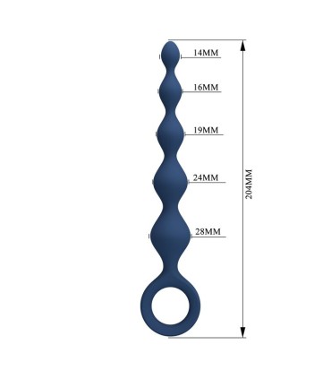 MR PLAY BLUE SILICONE ANAL BEADS ANAL PLUG 204 CM