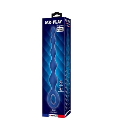 MR PLAY BLUE SILICONE ANAL BEADS ANAL PLUG 204 CM