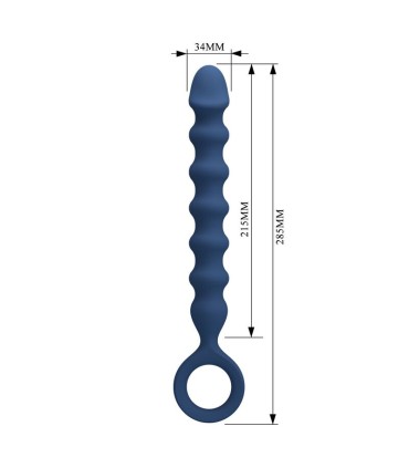 MR PLAY BLUE SILICONE ANAL BEADS ANAL PLUG O 34 CM 285 CM